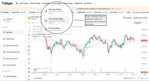A screenshot of Bitget’s spot copy trading tool