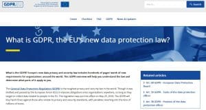 EU's GDPR site
