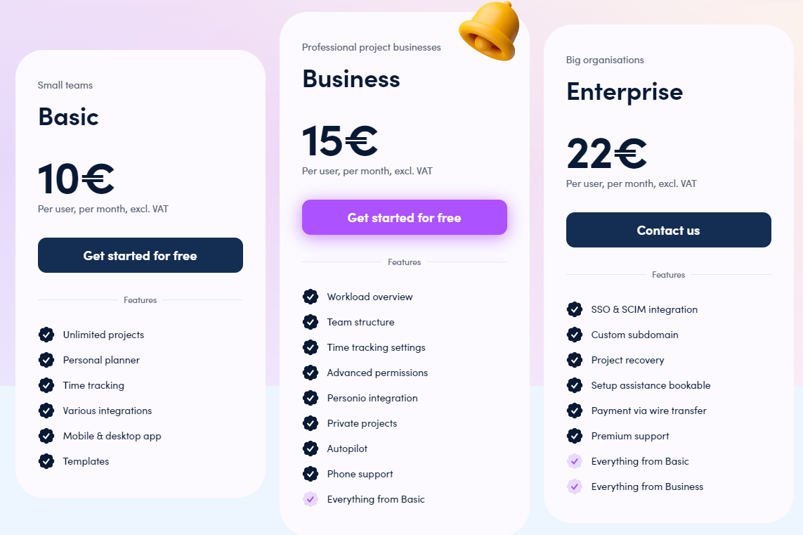 Awork’s three subscription plans