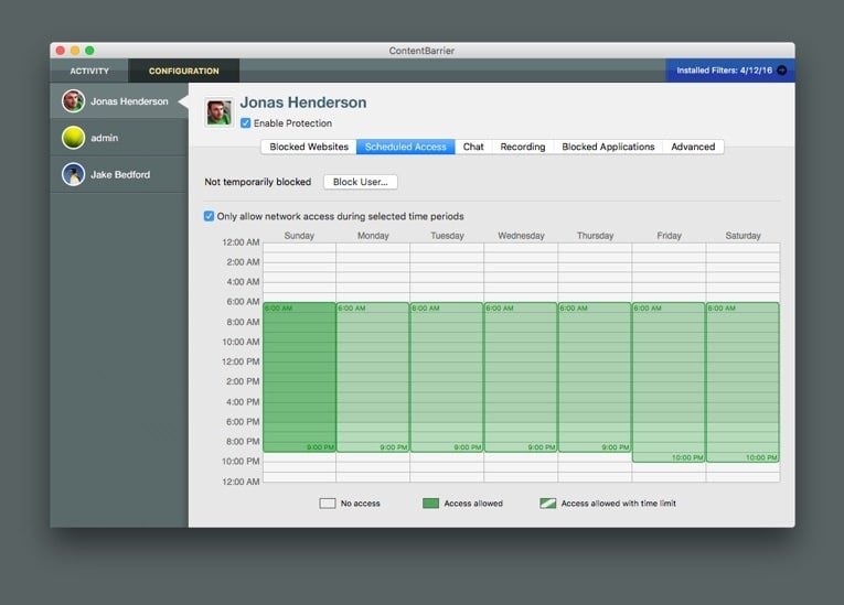 intego dashboard parental control germany