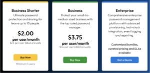 Keeper business pricing plans