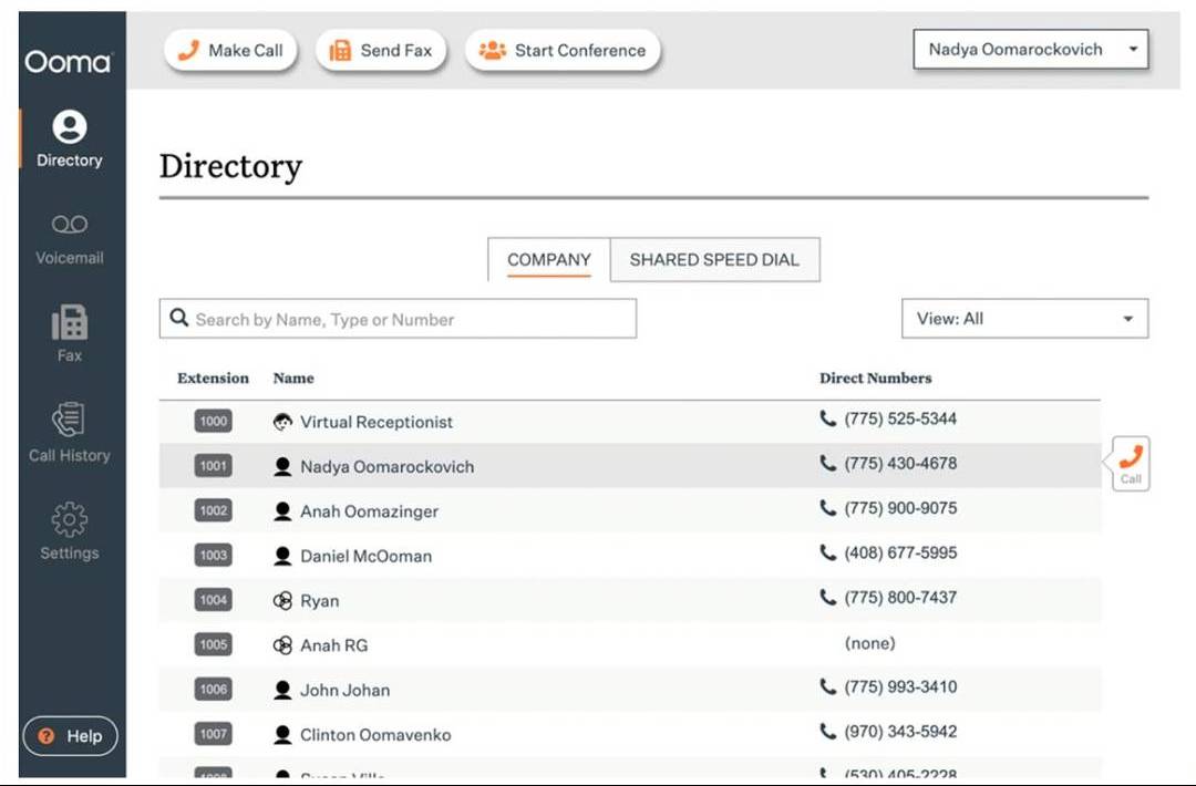 Ooma directory | voip for small business