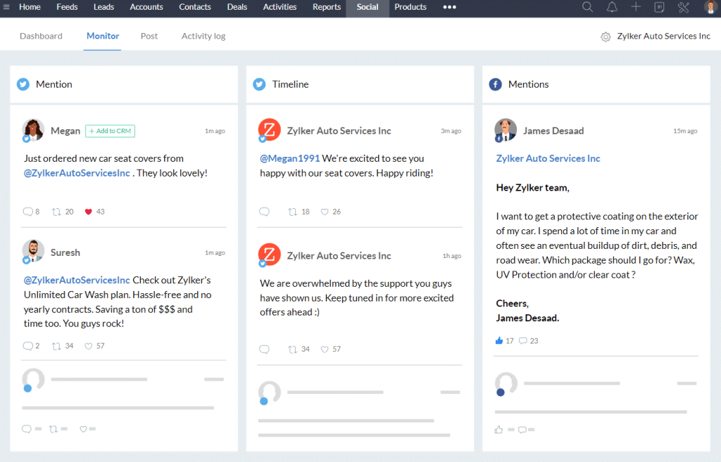 Zoho Automotive CRM for Car Dealers